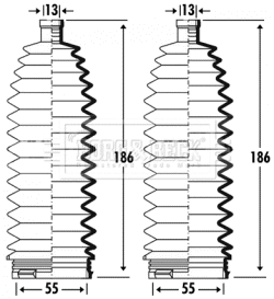 Bellow Kit, steering (BSG3360)