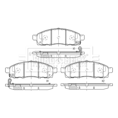 Brake Pad Set, disc brake (BBP2627)