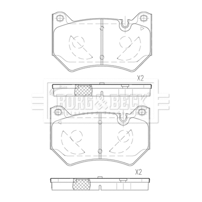 Brake Pad Set, disc brake (BBP2825)