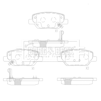 Brake Pad Set, disc brake (BBP2638)
