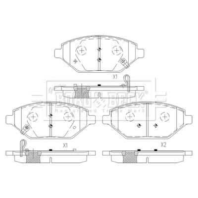 Brake Pad Set, disc brake (BBP2600)