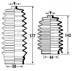 Bellow Kit, steering (BSG3313)