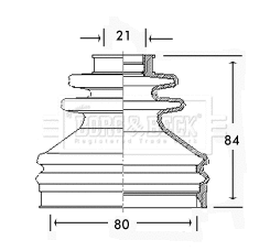 Bellow Kit, drive shaft (BCB2598)