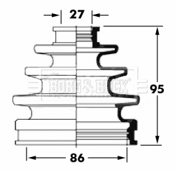 Bellow Kit, drive shaft (BCB6061)