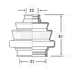Bellow Kit, drive shaft (BCB2270)