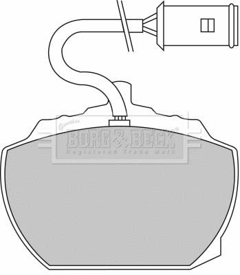 Brake Pad Set, disc brake (BBP1022)