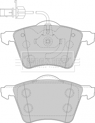 Brake Pad Set, disc brake (BBP1498)
