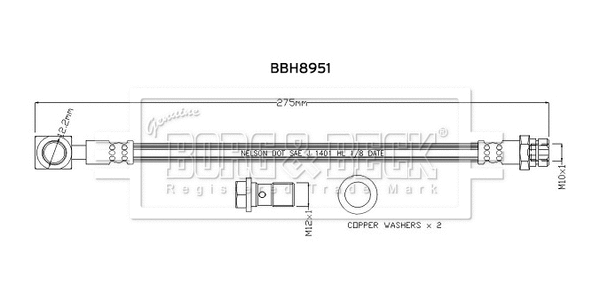Brake Hose (BBH8951)