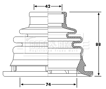 Bellow Kit, drive shaft (BCB6197)