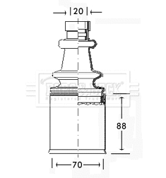 Bellow Kit, drive shaft (BCB2547)