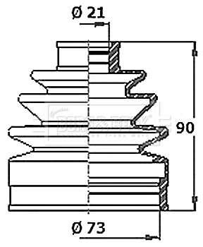 Bellow Kit, drive shaft (BCB6336)