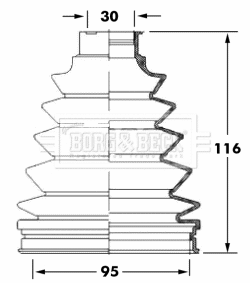 Bellow Kit, drive shaft (BCB6051)
