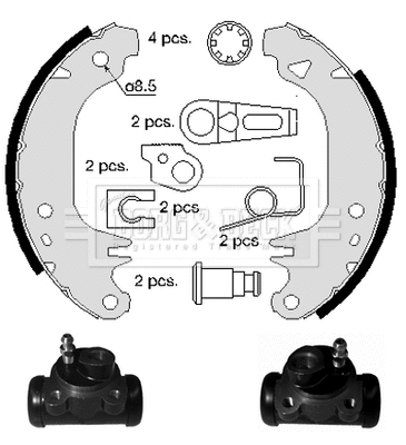 Brake Shoe Set (BBS1006K)