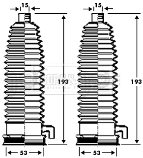 Bellow Kit, steering (BSG3298)