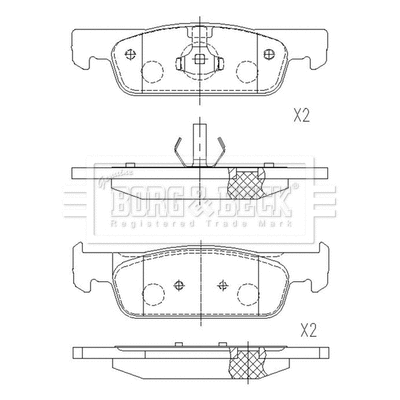 Brake Pad Set, disc brake (BBP2660)