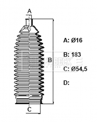 Bellow Kit, steering (BSG3447)