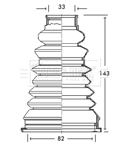 Bellow Kit, drive shaft (BCB2163)