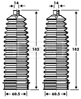 Bellow Kit, steering (BSG3386)