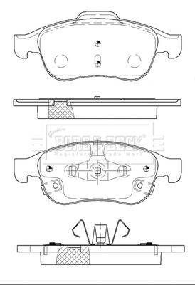 Brake Pad Set, disc brake (BBP2520)