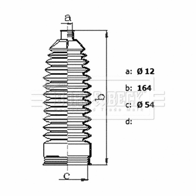 Bellow Kit, steering (BSG3480)