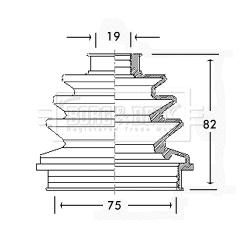 Bellow Kit, drive shaft (BCB2260)