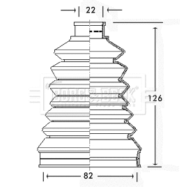 Bellow Kit, drive shaft (BCB2319)