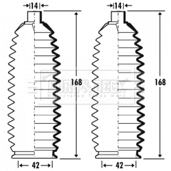 Bellow Kit, steering (BSG3344)