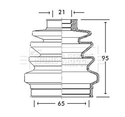 Bellow Kit, drive shaft (BCB2687)
