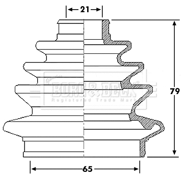 Bellow Kit, drive shaft (BCB6216)