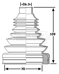 Bellow Kit, drive shaft (BCB6183)