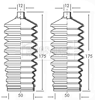 Bellow Kit, steering (BSG3050)