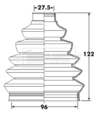 Bellow Kit, drive shaft (BCB6248)