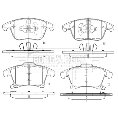 Brake Pad Set, disc brake (BBP2564)