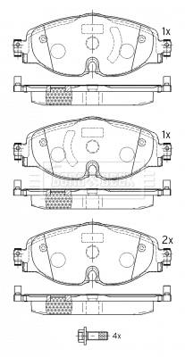 Brake Pad Set, disc brake (BBP2550)