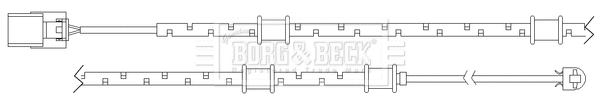 Warning Contact, brake pad wear (BWL3097)