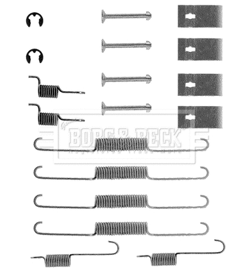 Accessory Kit, brake shoes (BBK6055)
