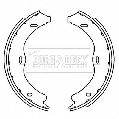 Brake Shoe Set, parking brake (BBS6519)
