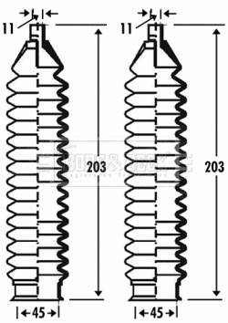 Bellow Kit, steering (BSG3287)