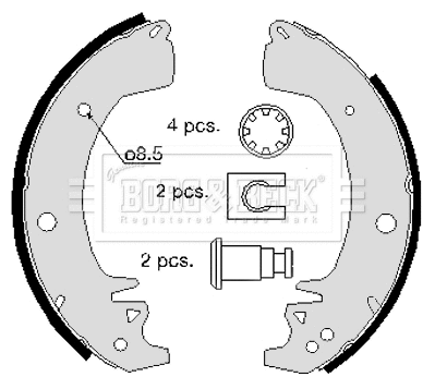 Brake Shoe Set (BBS6078)
