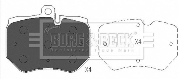 Brake Pad Set, disc brake (BBP2492)