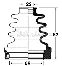 Bellow Kit, drive shaft (BCB2863)