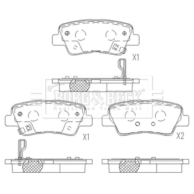 Brake Pad Set, disc brake (BBP2655)