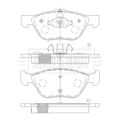 Brake Pad Set, disc brake (BBP2566)