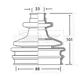 Bellow Kit, drive shaft (BCB2201)