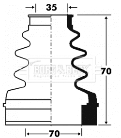Bellow Kit, drive shaft (BCB2880)