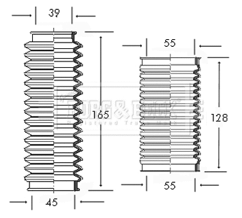 Bellow Kit, steering (BSG3021)