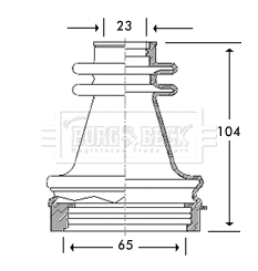 Bellow Kit, drive shaft (BCB2779)
