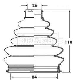 Bellow Kit, drive shaft (BCB6071)