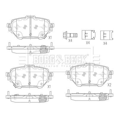 Brake Pad Set, disc brake (BBP2875)