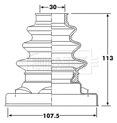 Bellow Kit, drive shaft (BCB6218)